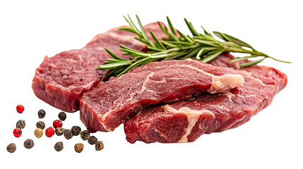Raw meat isolated on transparent background