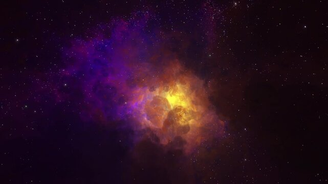abstraction on the theme of the cosmic nebula and the birth of new universes