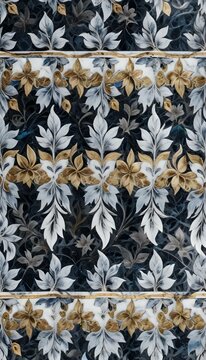 A marble surface with a floral pattern