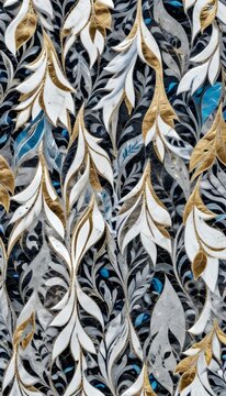 A marble surface with a floral pattern