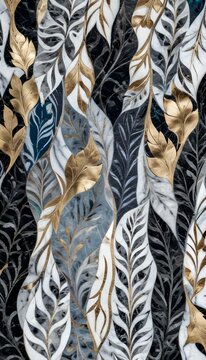 A marble surface with a floral pattern