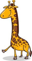 happy cartoon giraffe animal character