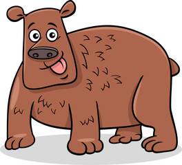cartoon brown bear wild animal character