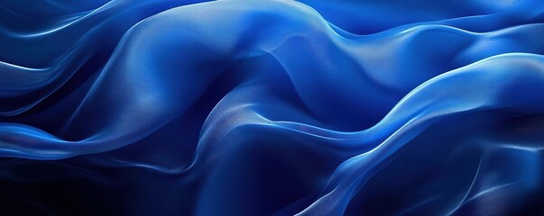 Obraz premium A mesmerizing abstract pattern featuring flowing blue waves, perfect for backgrounds, design projects, and artistic expressions.