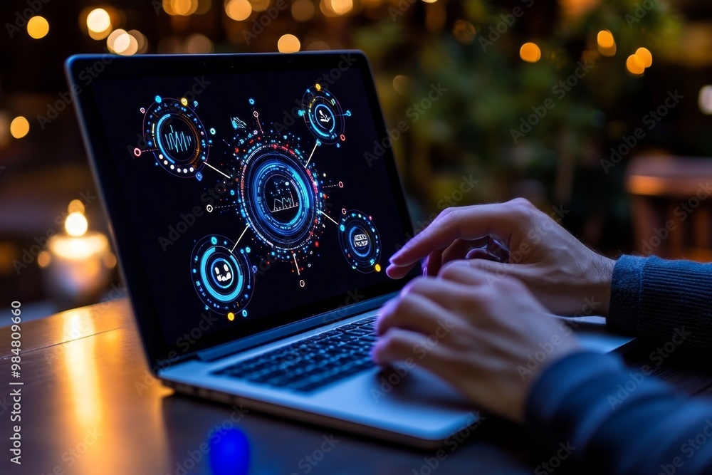 Wall mural bounce rate and website design, visualized with geometric symbols showing the connection between des