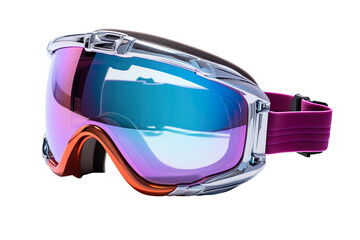Amazing Shiny Ski Goggles isolated on transparent background