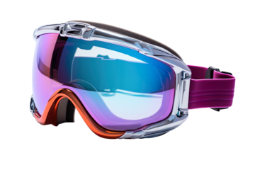 Amazing Shiny Ski Goggles isolated on transparent background