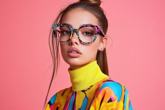 Flyer for a fashion event, using modern typography, bold colors, and abstract patterns for a trendy appeal