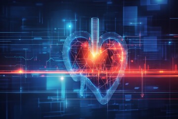 Futuristic Heart Technology Concept