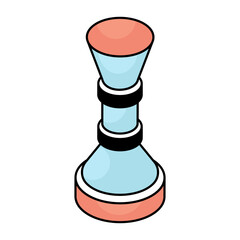 Strategy game icon, flat design of chess pawn 