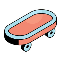 An icon design of skateboard