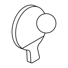 A perfect design icon of table tennis 