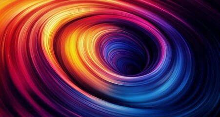 Swirling colors create a vibrant abstract pattern in a cosmic whirlpool during twilight