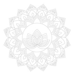 Mandala background in lineal style