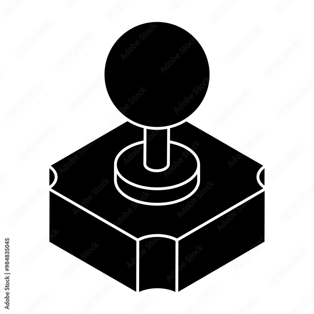 Wall mural modern design icon of joystick