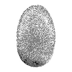 Fingerprint isolated on transparent or white background, vector illustration of a unique biometric pattern for security, criminal evidence, and digital identity concept.