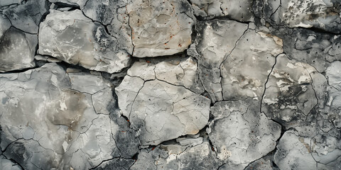 Fototapeta premium Abstract background of gray stone with cracks and rock textures. The rough surface has cracked rocks. Buner for design, print on paper or fabric.