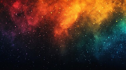 Naklejka premium A stunning cosmic background featuring a vibrant blend of colors resembling a starry galaxy with sparkling stars.