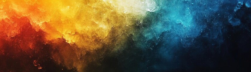 Fototapeta premium A vibrant abstract background showcasing a fusion of warm and cool colors, creating a dynamic visual experience.