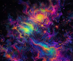 Fototapeta premium abstract multicolored background with spreading colors