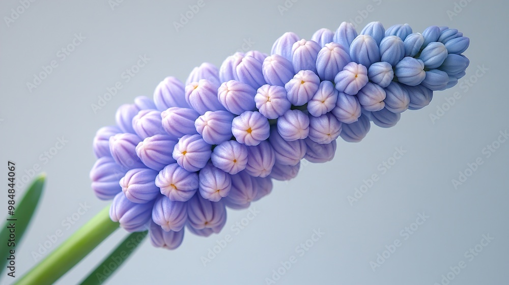 Sticker close-up of delicate purple flower buds