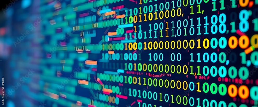 Aufkleber artificial intelligence background, banner, no text, the left part of the image is empty.
