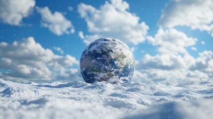 earth in the snow