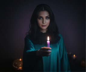 girl with candle