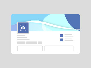 LinkedIn profile page mockup presentation and Abstract design for social media timeline cover