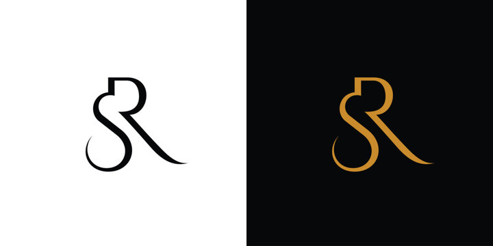 Luxury and unique SR logo design