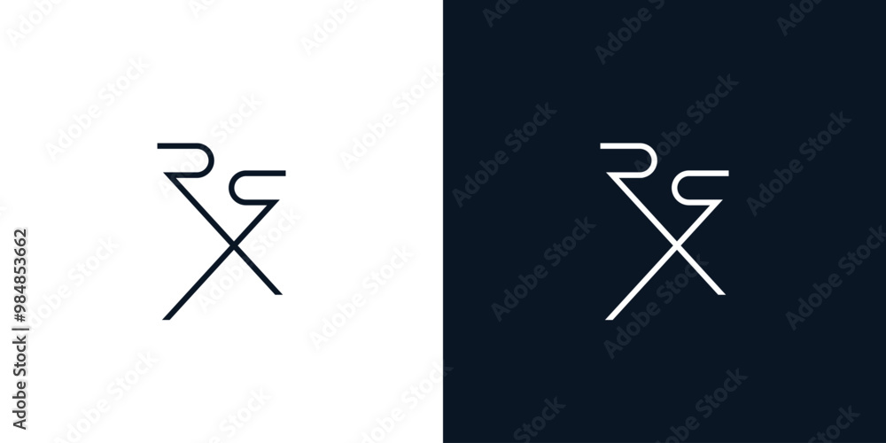 Poster modern and sophisticated rs logo design