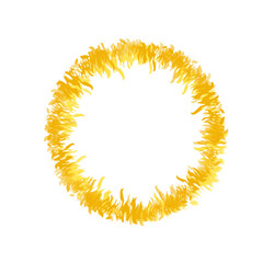 illustration of hot fire icon forming a circle without background