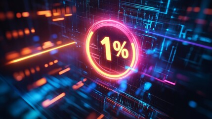 A colorful image of a circle with the number 1 on it