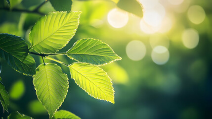 green leaves on the sun