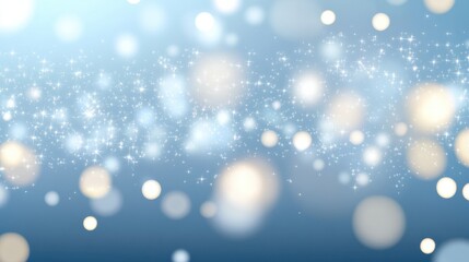 Obraz premium abstract light blue bokeh background, sparkling star transparent background