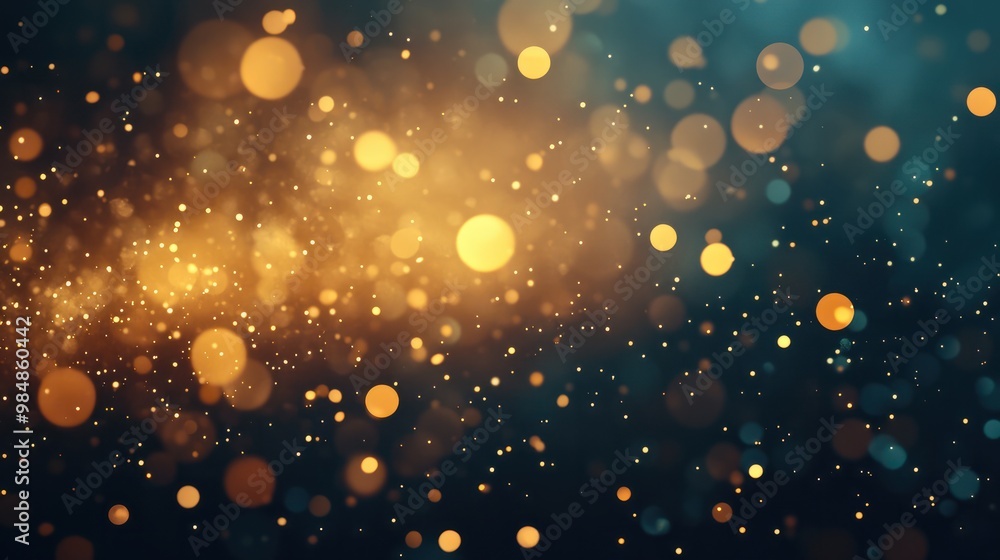 Poster abstract sparkling background with bokeh