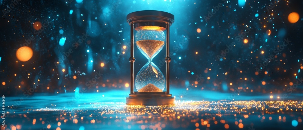 Aufkleber a digital image of a clock with the hands on the numbers 1 and 2