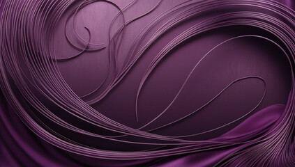 A lavish, deep purple background with intricate, flowing line shapes that evoke a sense of opulence and sophistication, generative ai