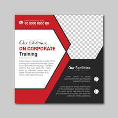 A Creative Corporate Business Social Media Post Design Template Vector.