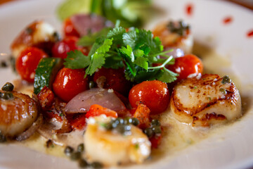Seared Scallops with butter sauce