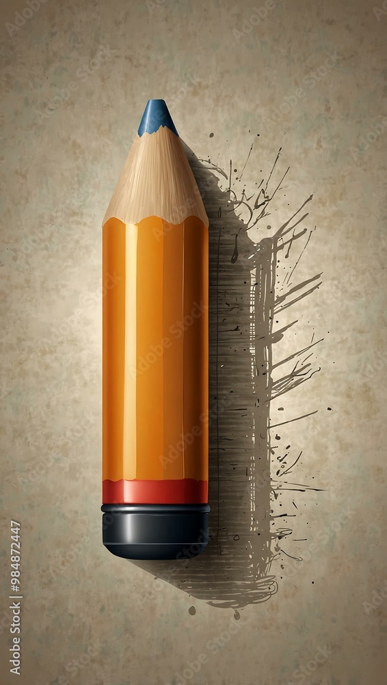 Poster Sketch with Pencil on Paper Icon - Replaceable Vector Design
