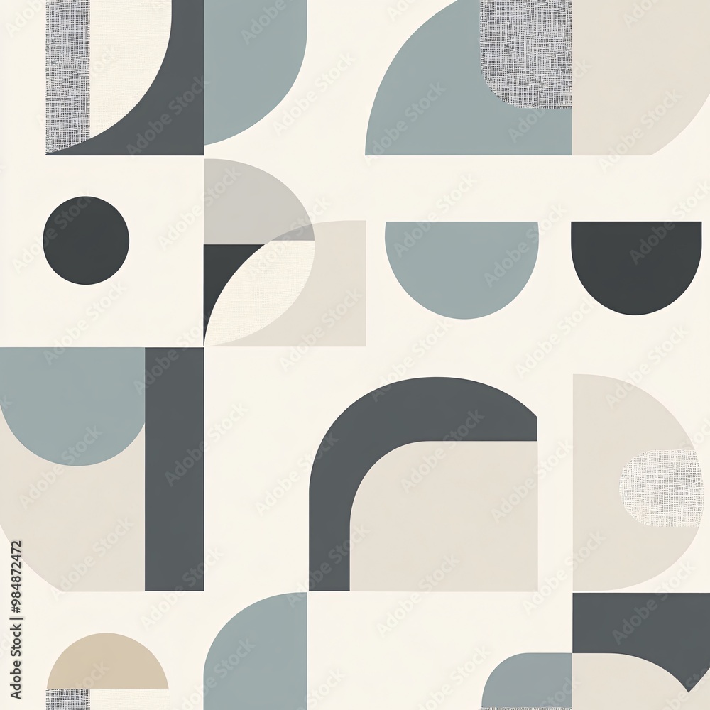 Poster abstract geometric pattern with soft colors.