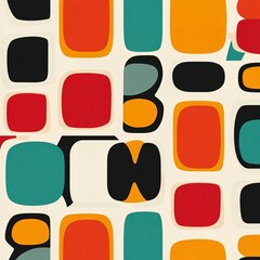 Colorful geometric abstract shapes design