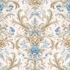 Obraz premium Elegant floral pattern, seamless design.