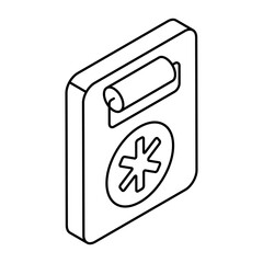 A unique design icon of medical book