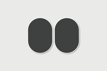 Round shape blank photo frames Set