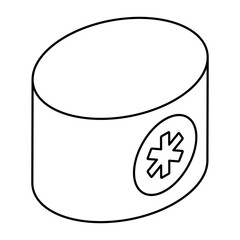 An icon design of medical cap