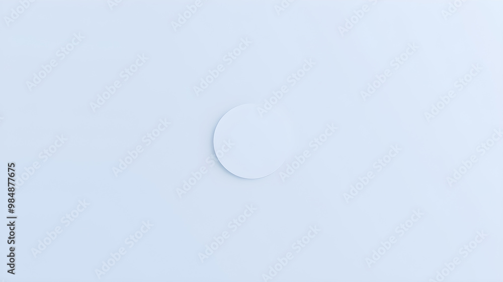 Poster 3d rendering of blue water drop on white background. abstract minimal concept.
