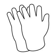 Modern design icon of gloves