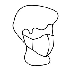 Modern design icon of face mask